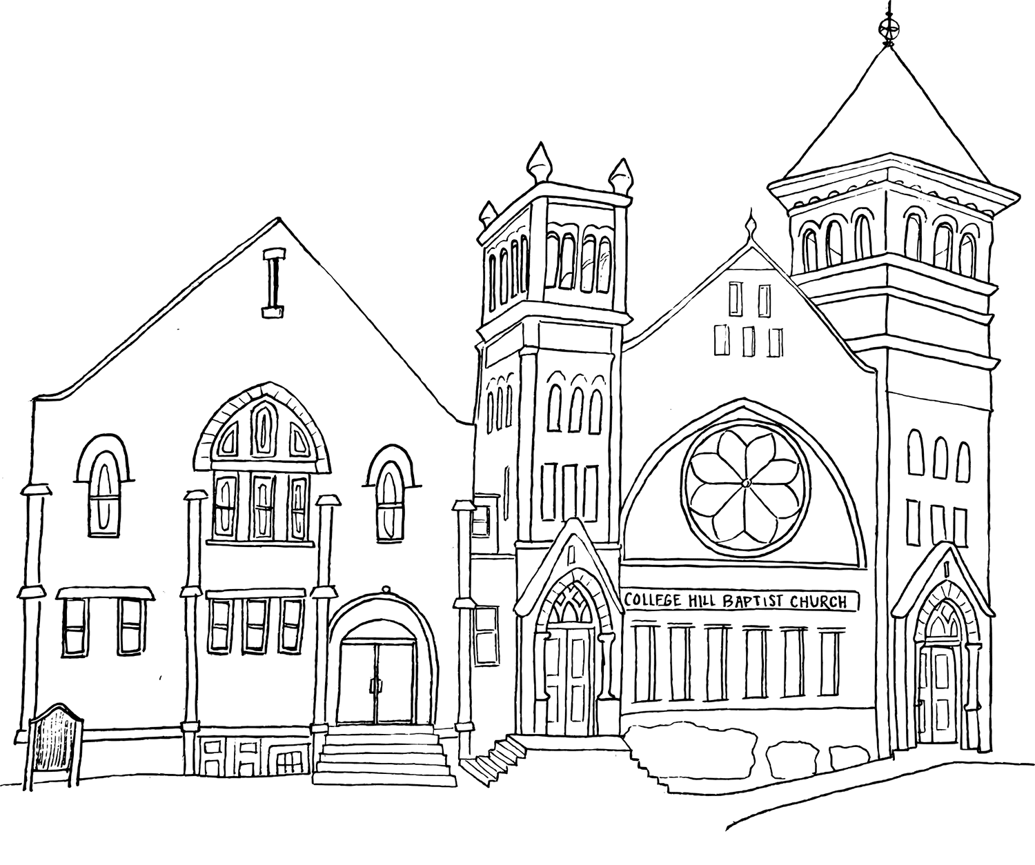 Desenho de Igreja para imprimir