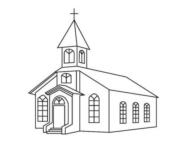 Desenho de Igreja para imprimir