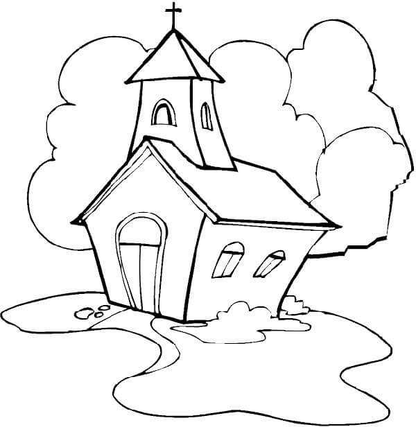 Desenho de Igreja para imprimir