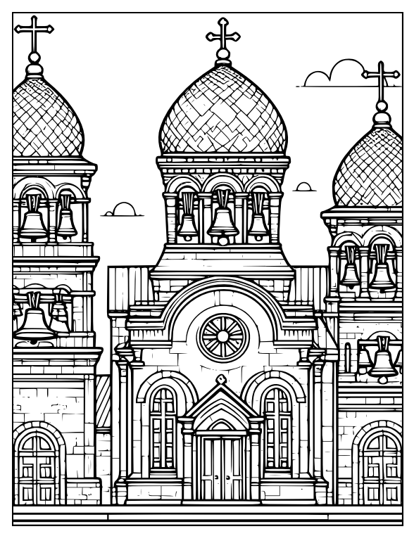 Desenho de Igreja para imprimir