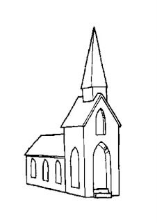 Desenho de Igreja para imprimir