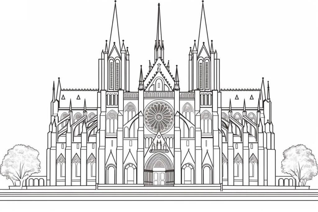 Desenho de Igreja para imprimir