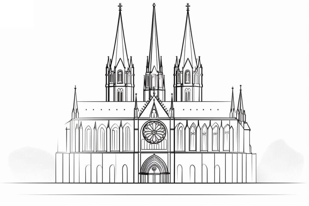 Desenho de Igreja para imprimir