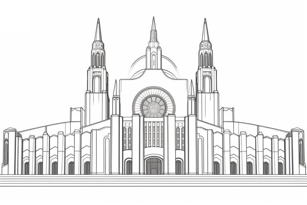 Desenho de Igreja para imprimir