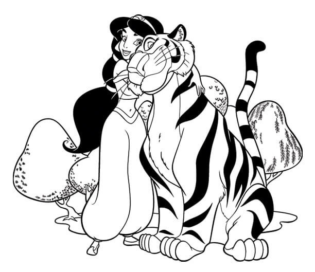 Desenho de Jasmine para imprimir
