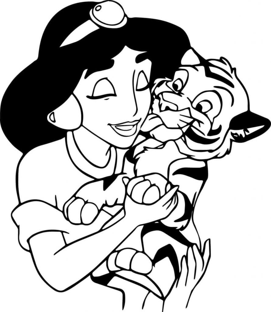 Desenho de Jasmine para imprimir