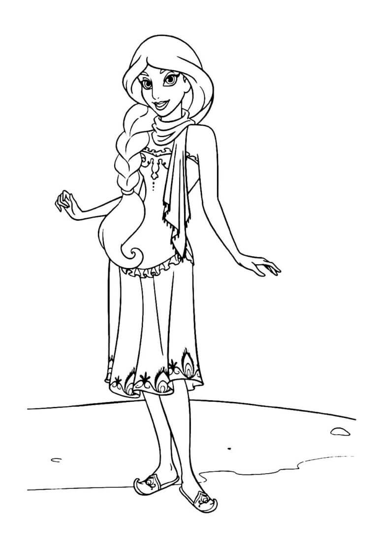 Desenho de Jasmine para imprimir