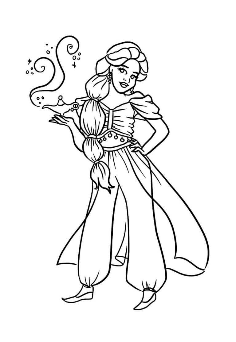 Desenho de Jasmine para imprimir