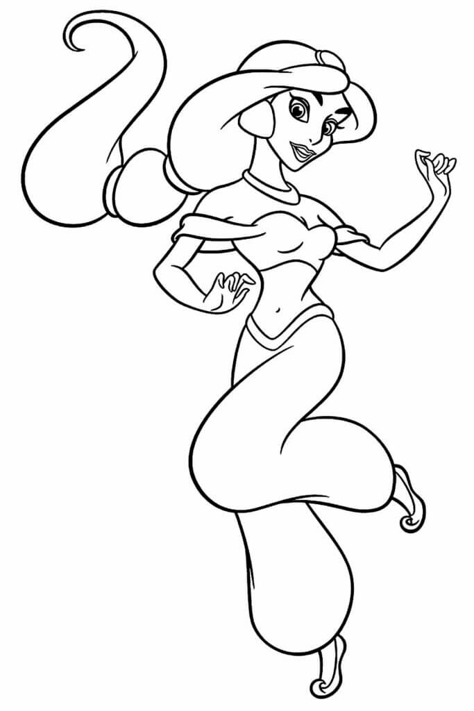 Desenho de Jasmine para imprimir