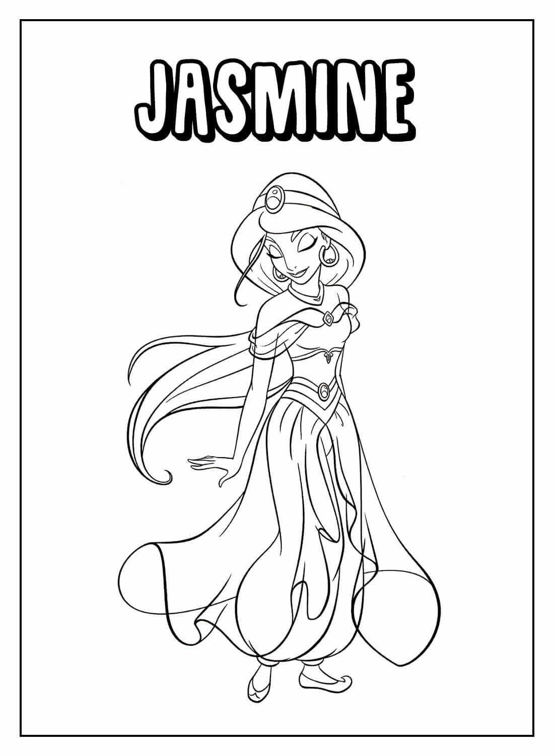 Desenho de Jasmine para imprimir