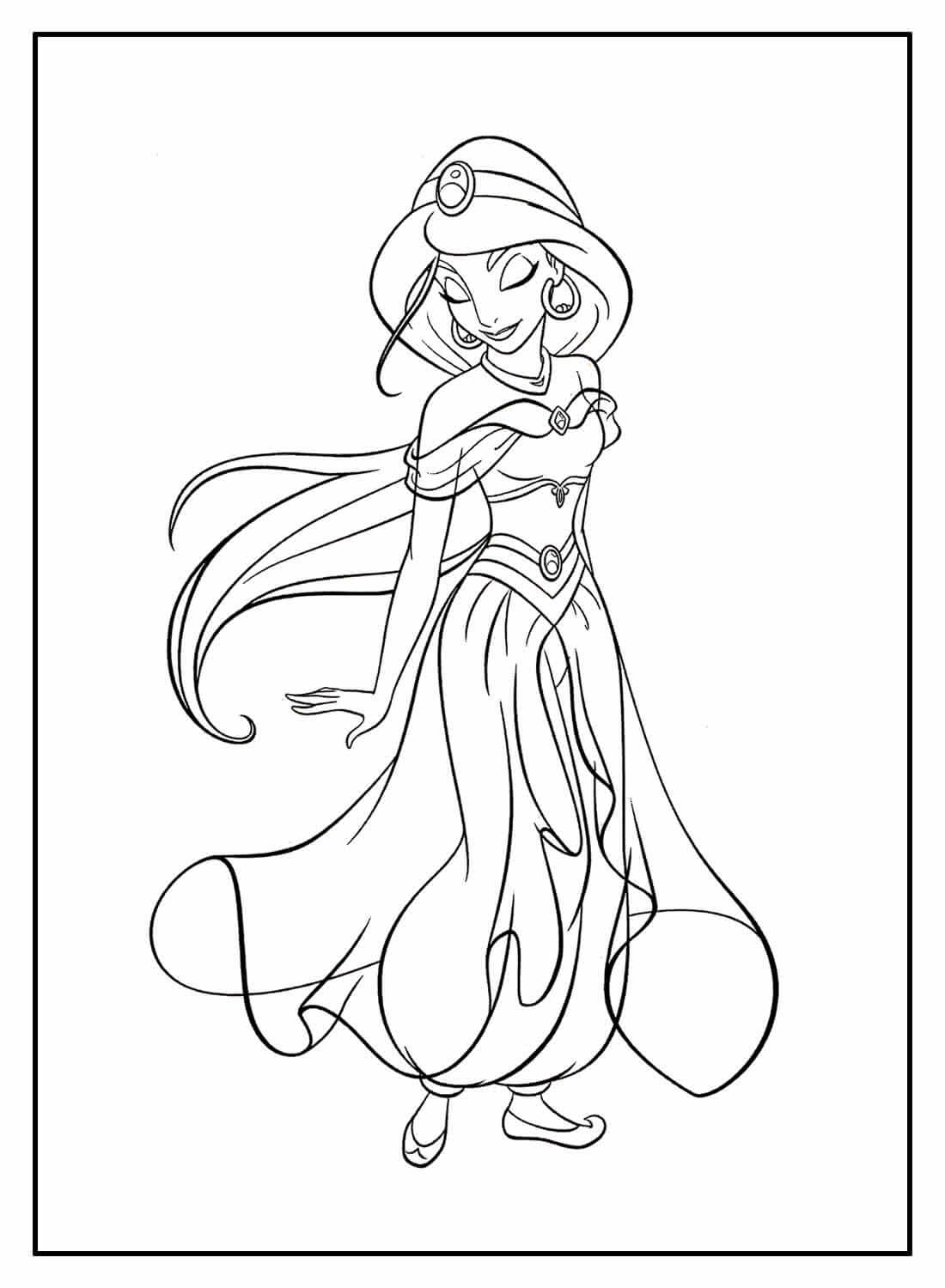 Desenho de Jasmine para imprimir