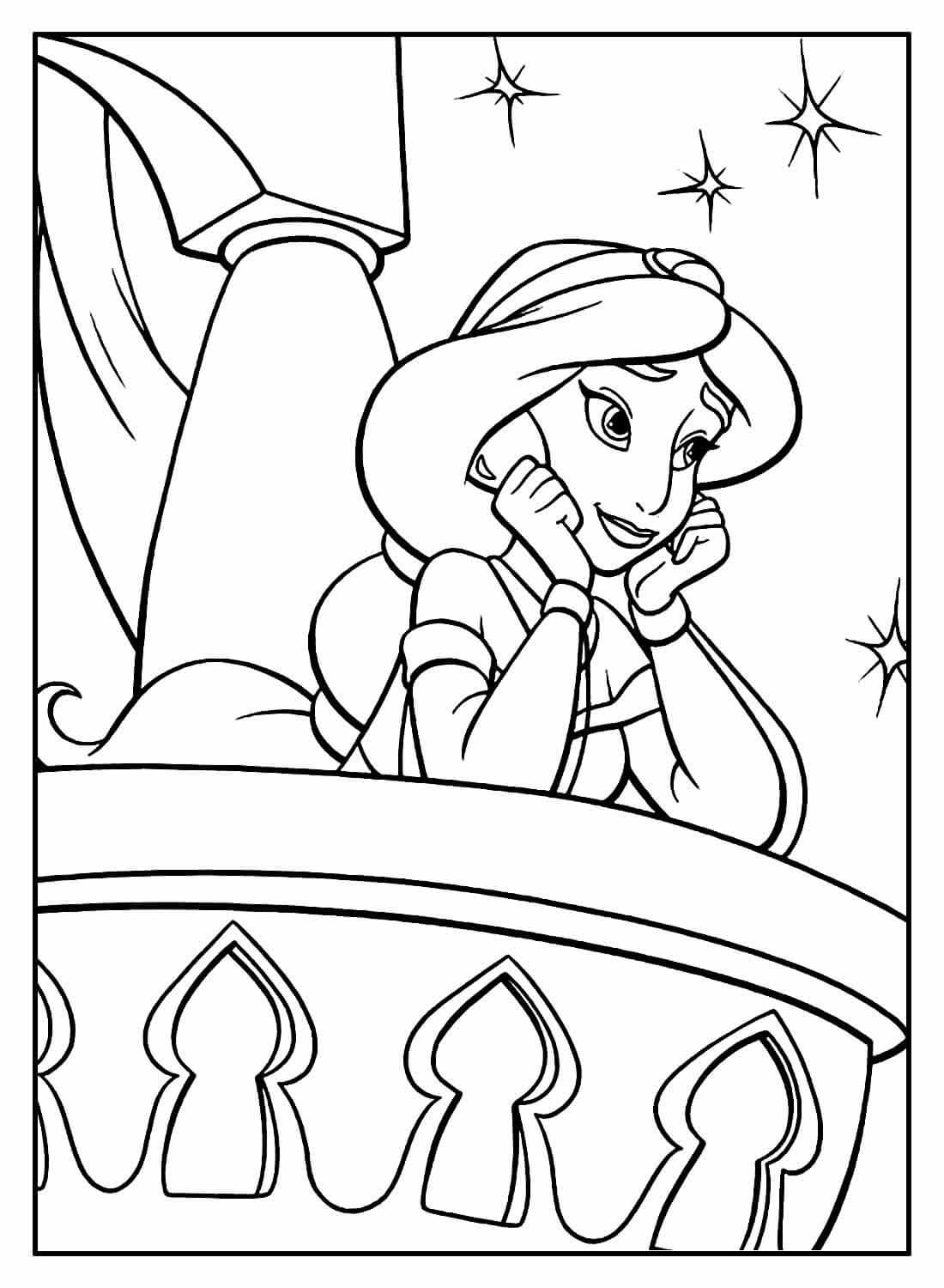 Desenho de Jasmine para imprimir