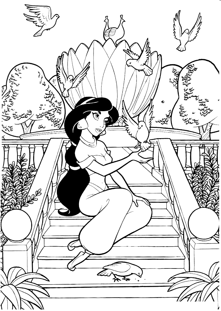 Desenho de Jasmine para imprimir