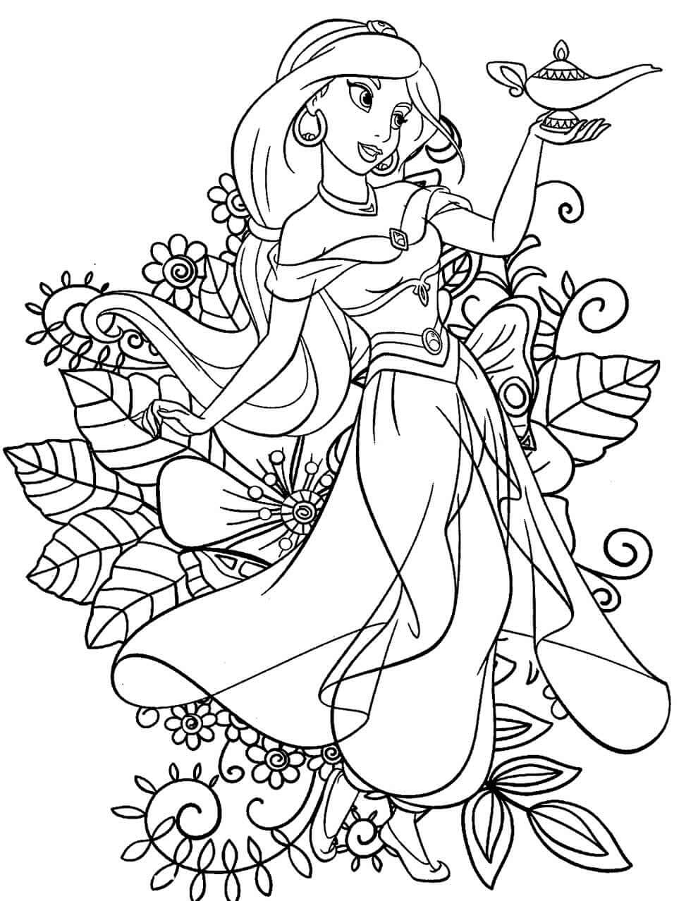 Desenho de Jasmine para imprimir