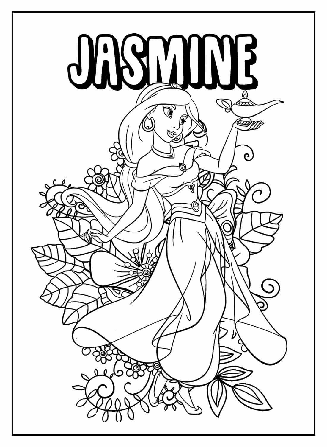 Desenho de Jasmine para imprimir