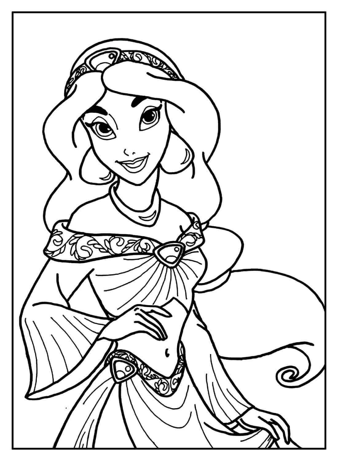 Desenho de Jasmine para imprimir