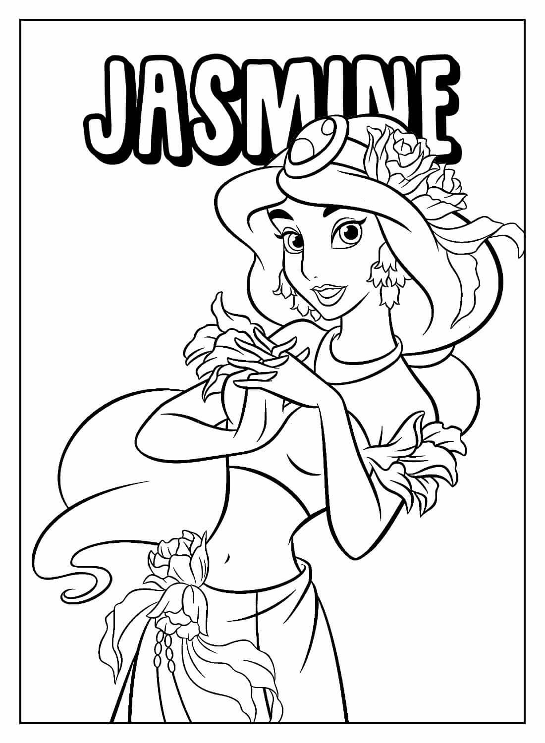 Desenho de Jasmine para imprimir