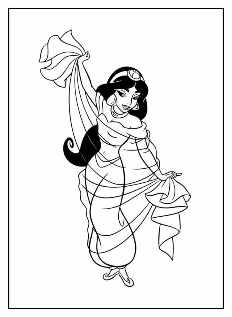 Desenho de Jasmine para imprimir