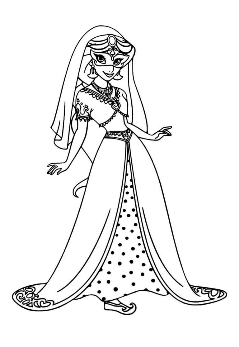 Desenho de Jasmine para imprimir