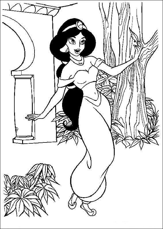 Desenho de Jasmine para imprimir