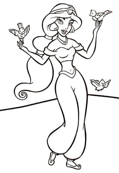 Desenho de Jasmine para imprimir
