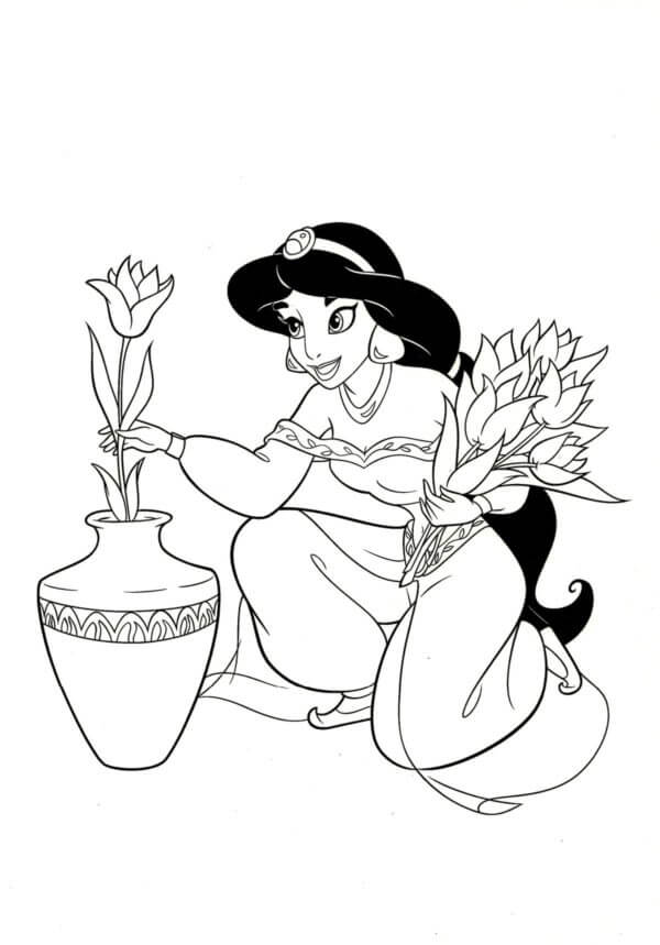Desenho de Jasmine para imprimir