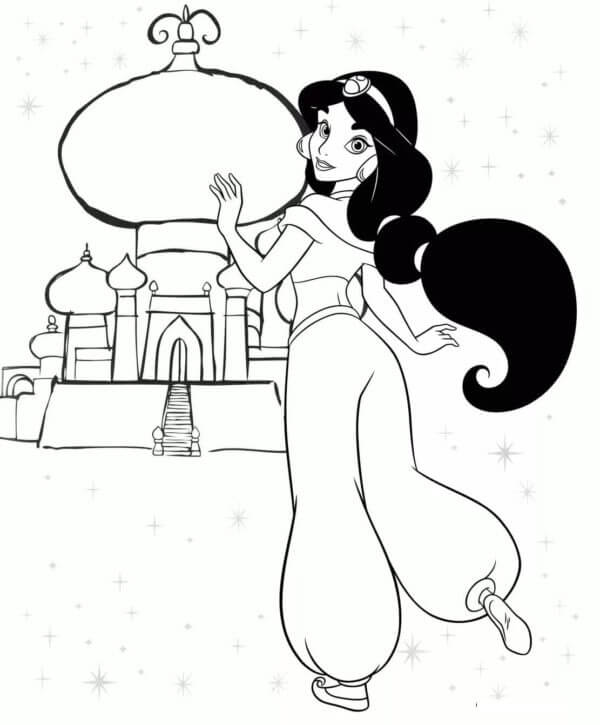 Desenho de Jasmine para imprimir