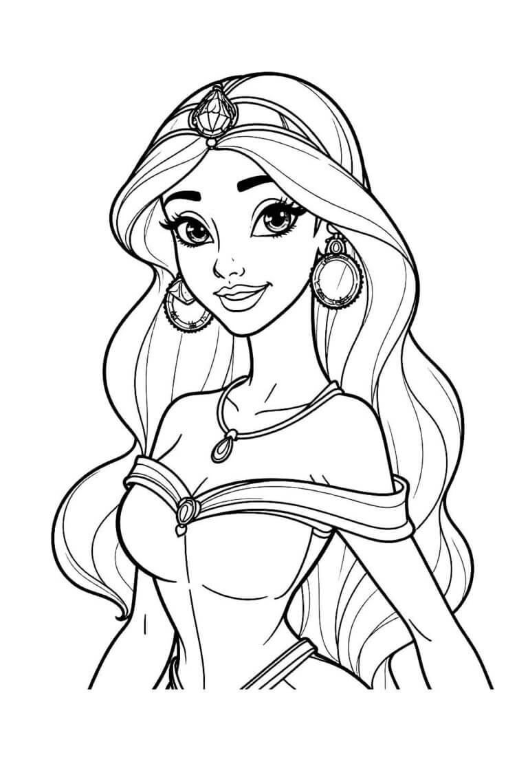 Desenho de Jasmine para imprimir
