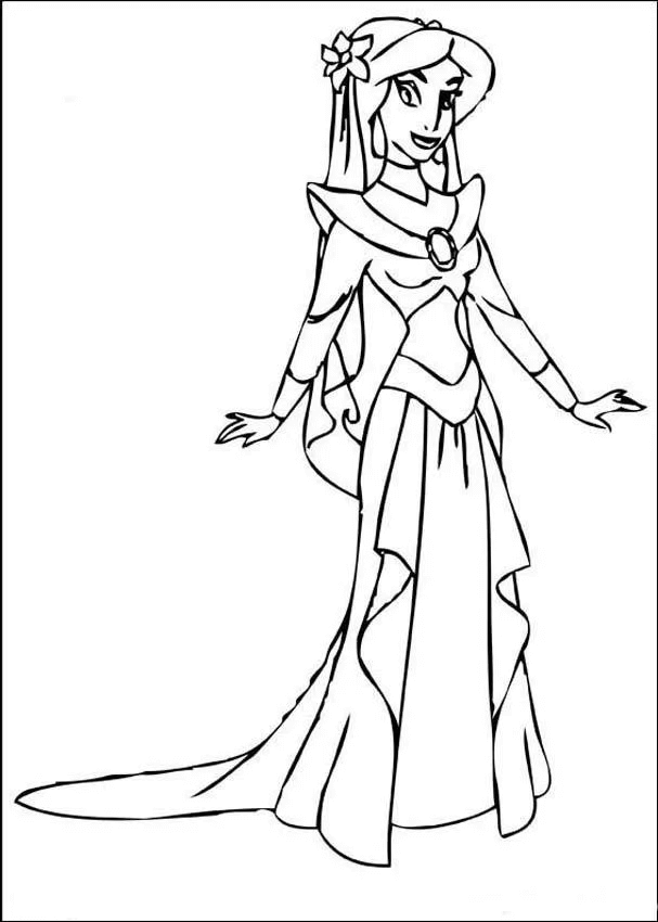 Desenho de Jasmine para imprimir