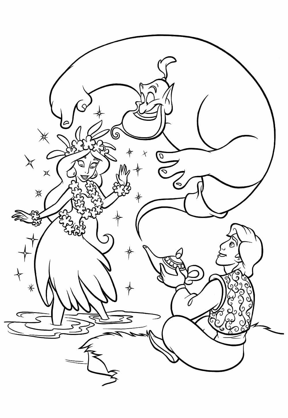 Desenho de Jasmine para imprimir