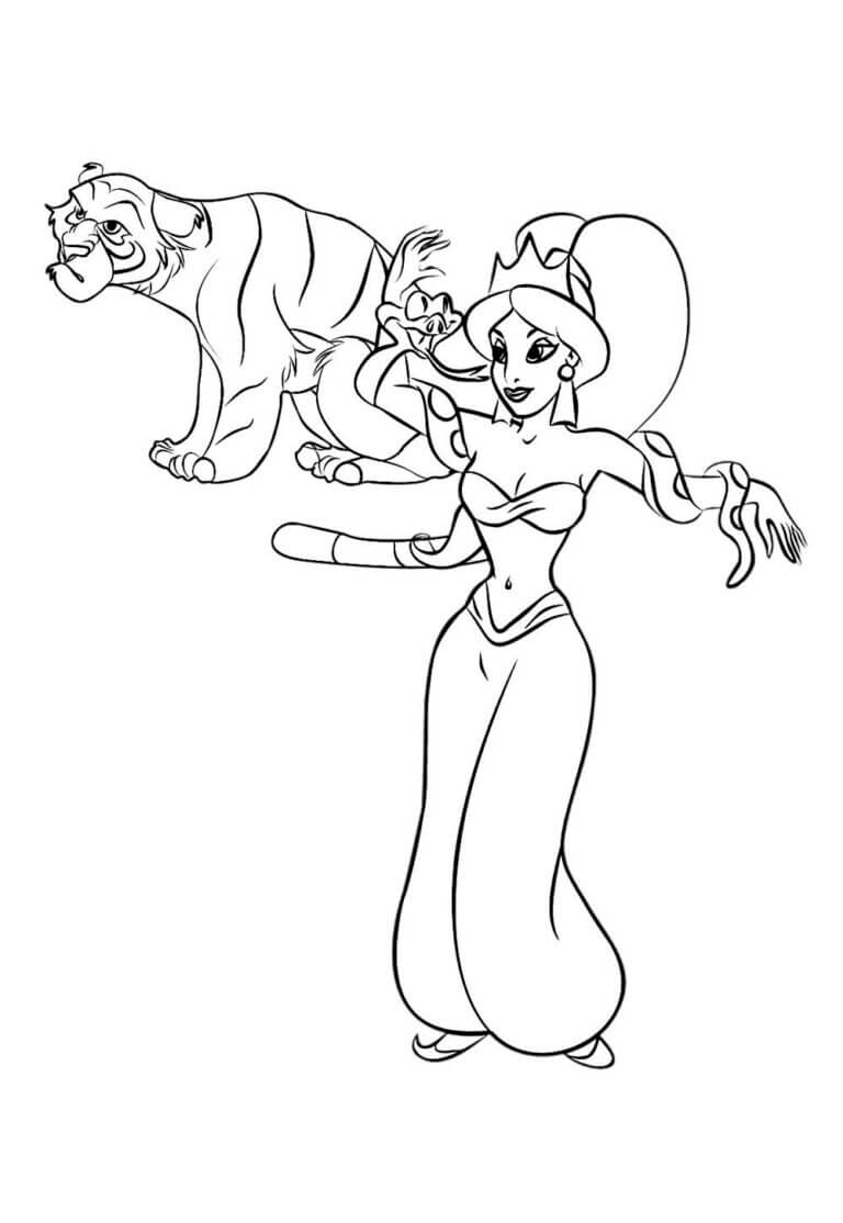 Desenho de Jasmine para imprimir