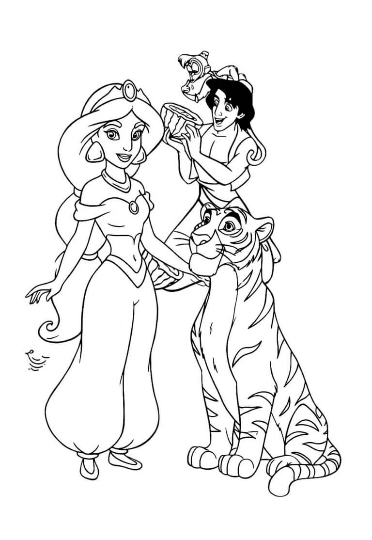 Desenho de Jasmine para imprimir