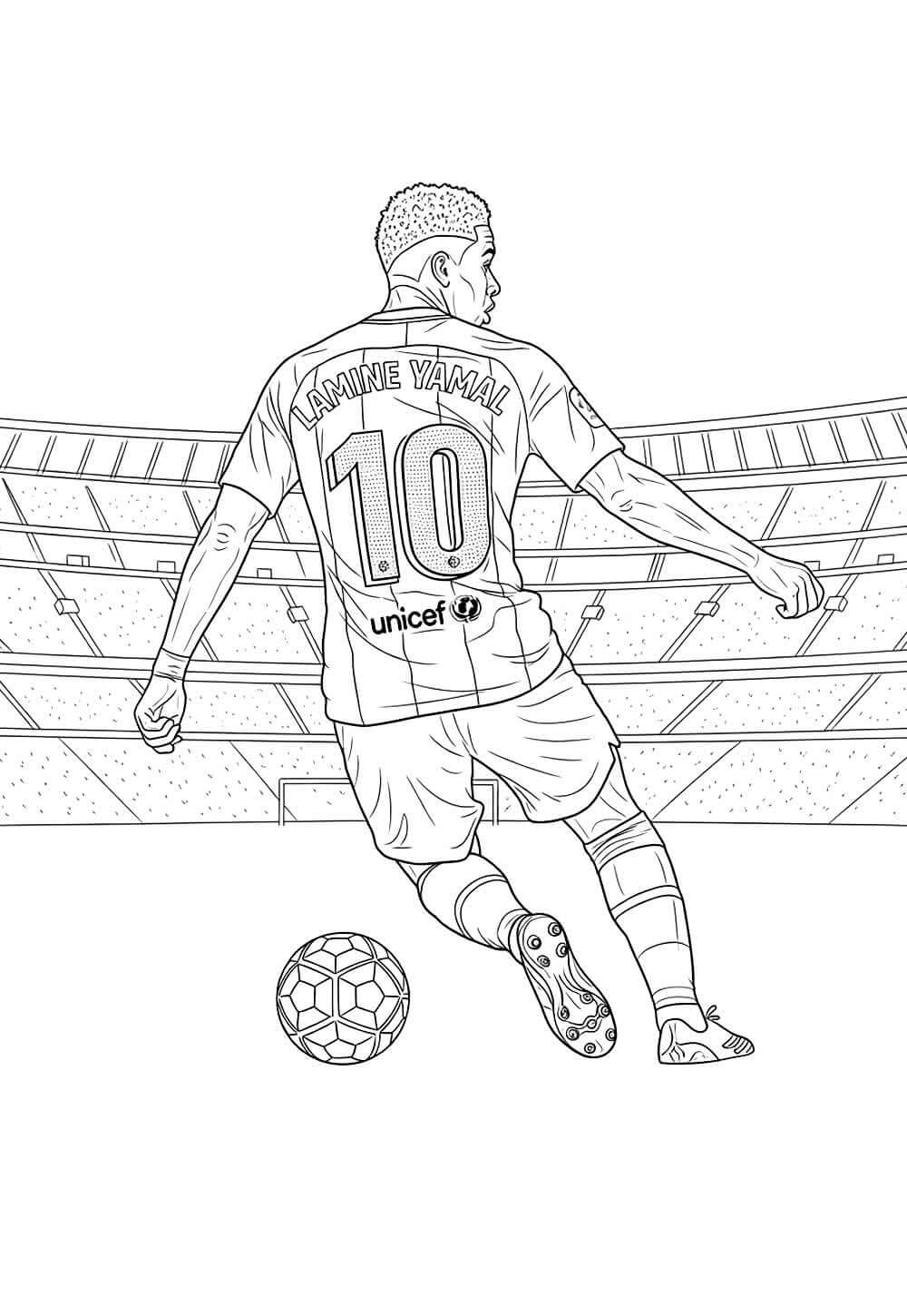 Desenho de Lamine Yamal para imprimir