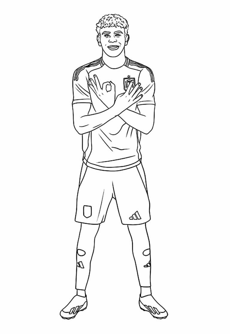 Desenho de Lamine Yamal para imprimir