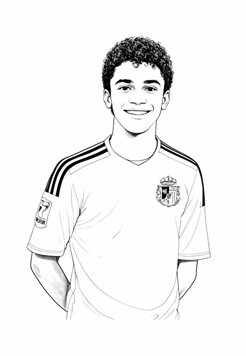 Desenho de Lamine Yamal para imprimir