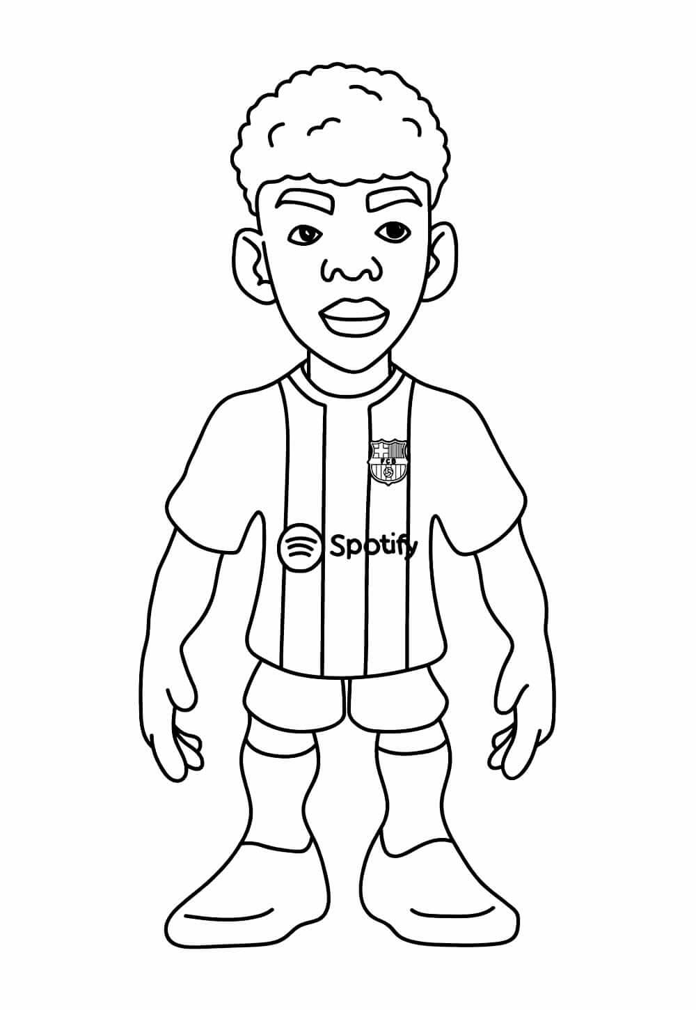 Desenho de Lamine Yamal para imprimir