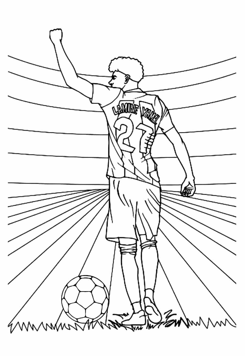 Desenho de Lamine Yamal para imprimir