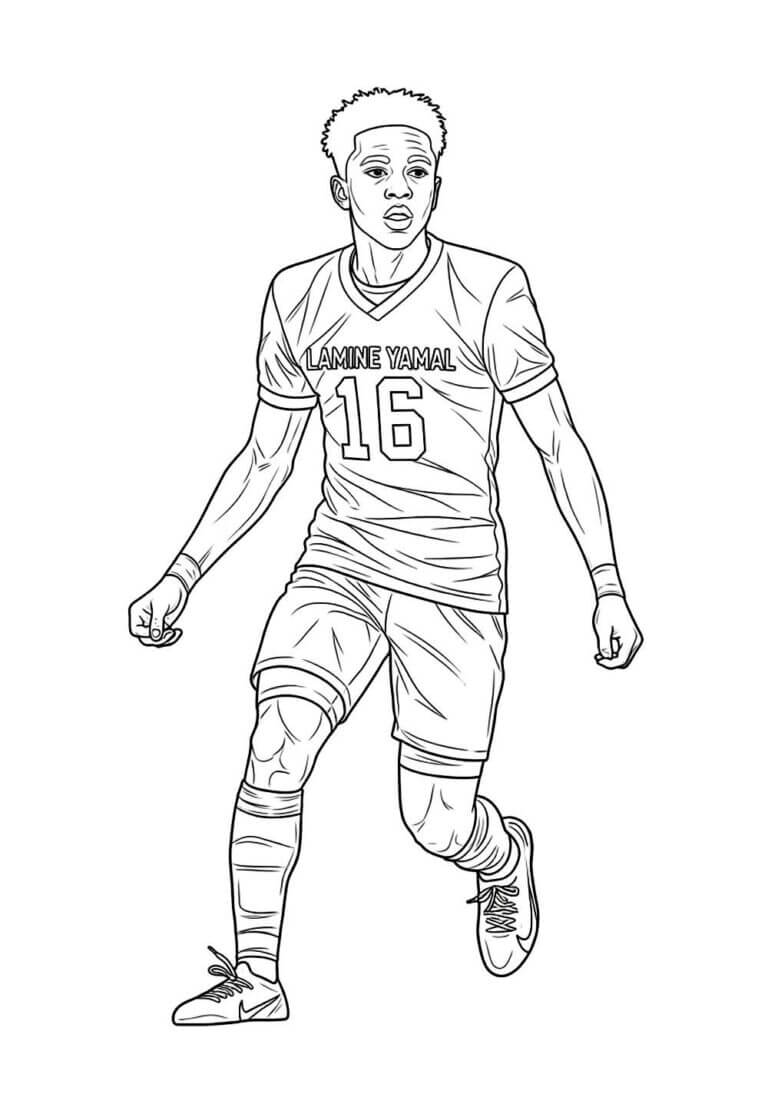 Desenho de Lamine Yamal para imprimir