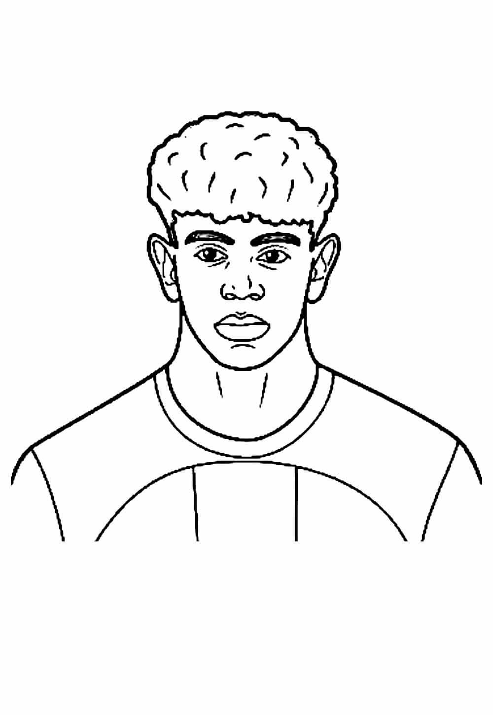Desenho de Lamine Yamal para imprimir