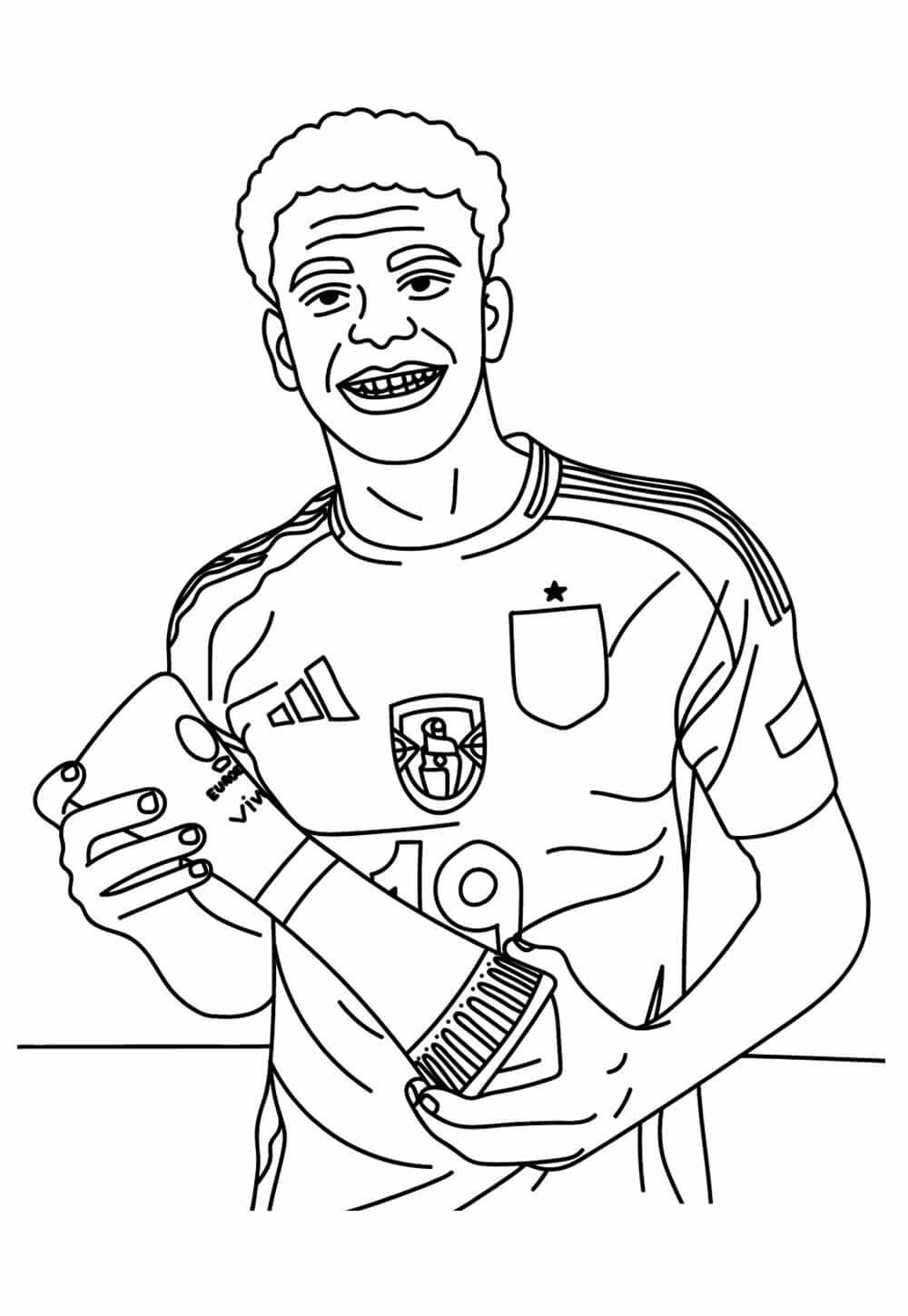 Desenho de Lamine Yamal para imprimir