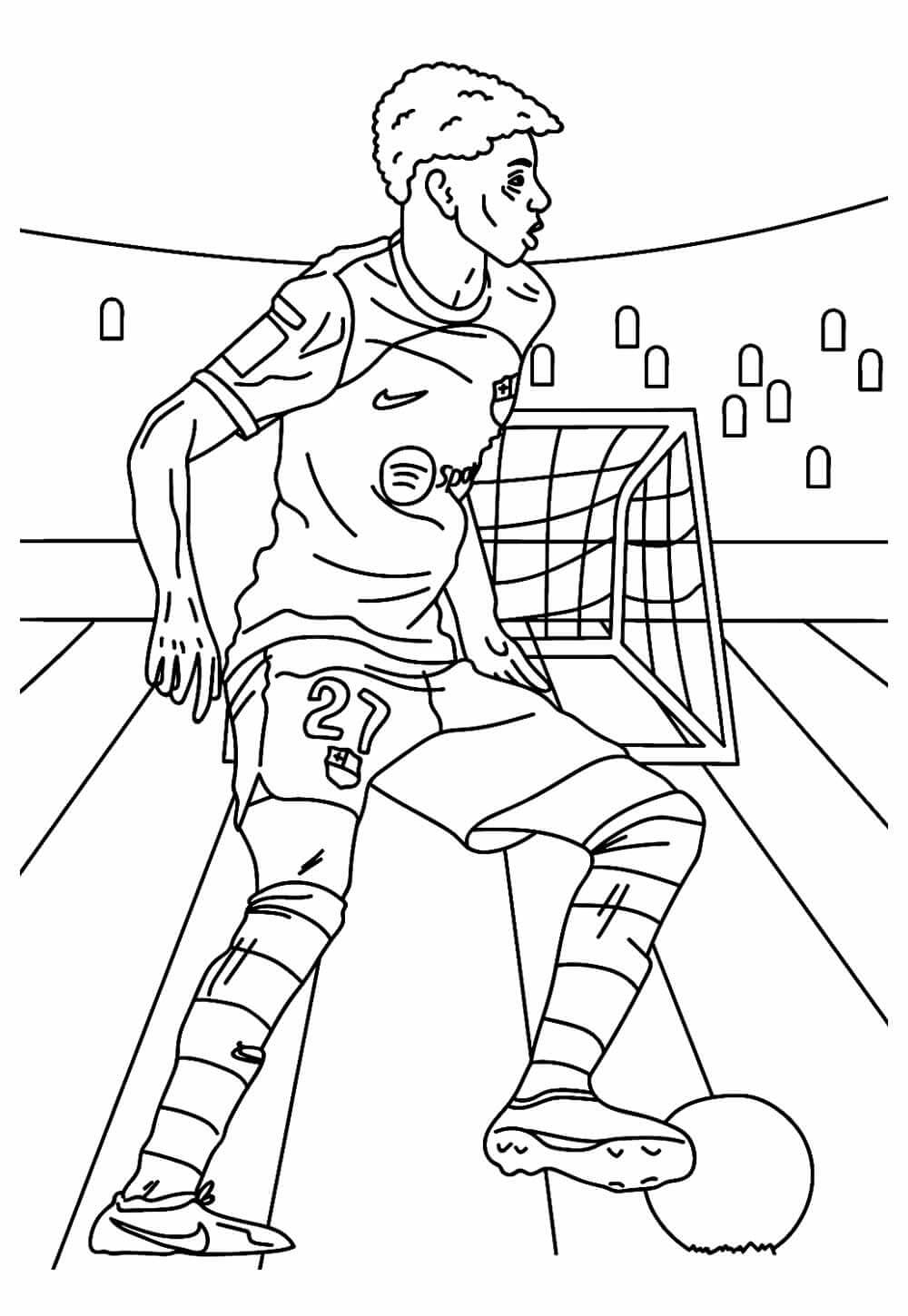 Desenho de Lamine Yamal para imprimir