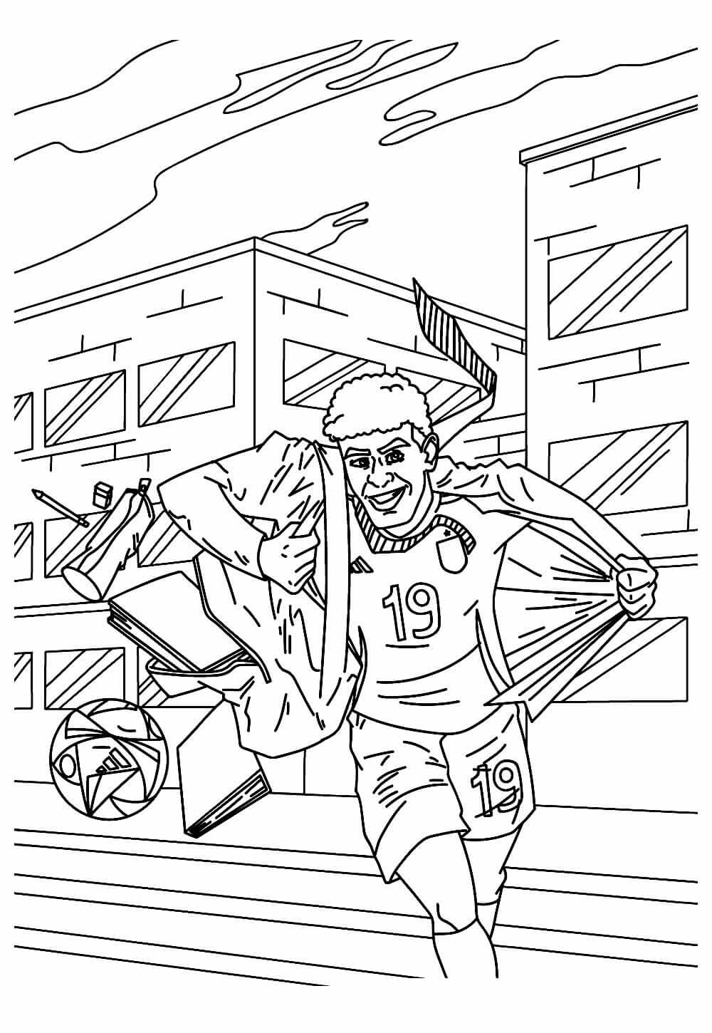 Desenho de Lamine Yamal para imprimir