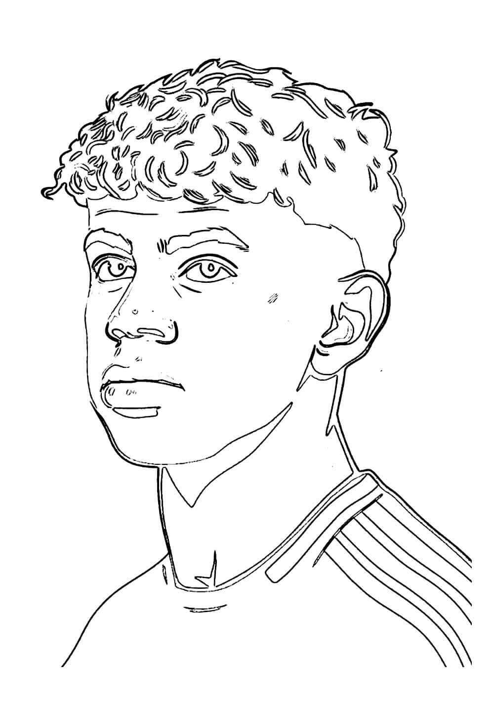 Desenho de Lamine Yamal para imprimir