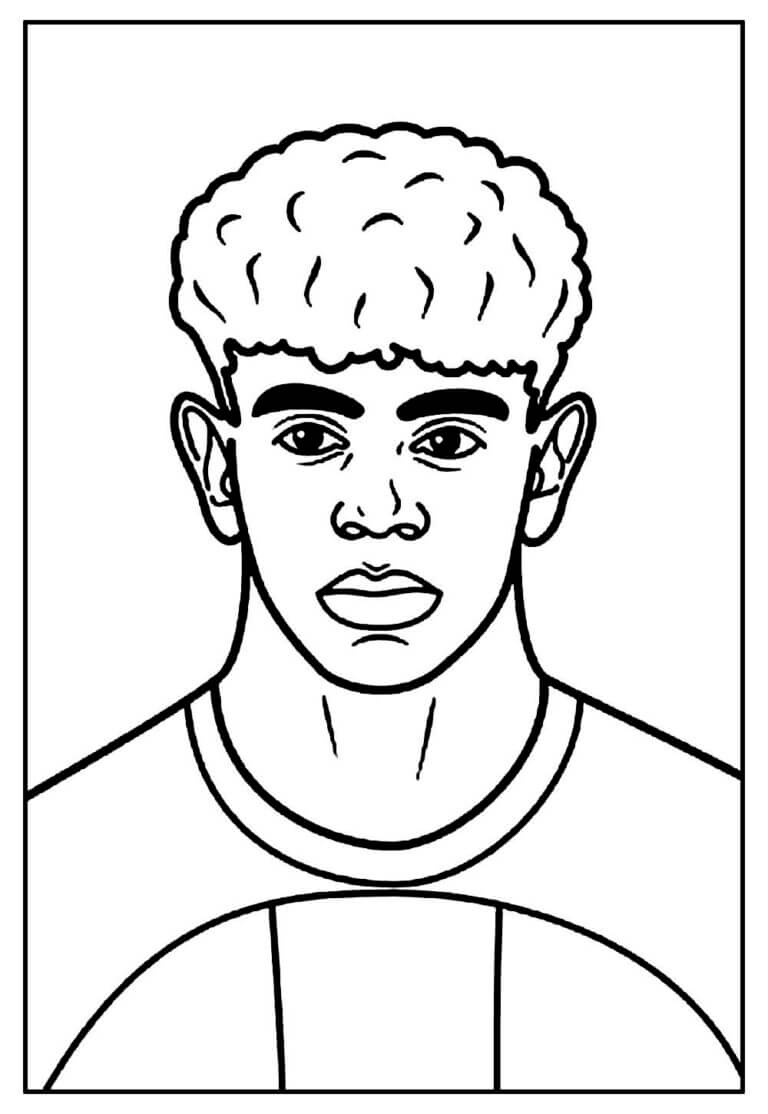 Desenho de Lamine Yamal para imprimir