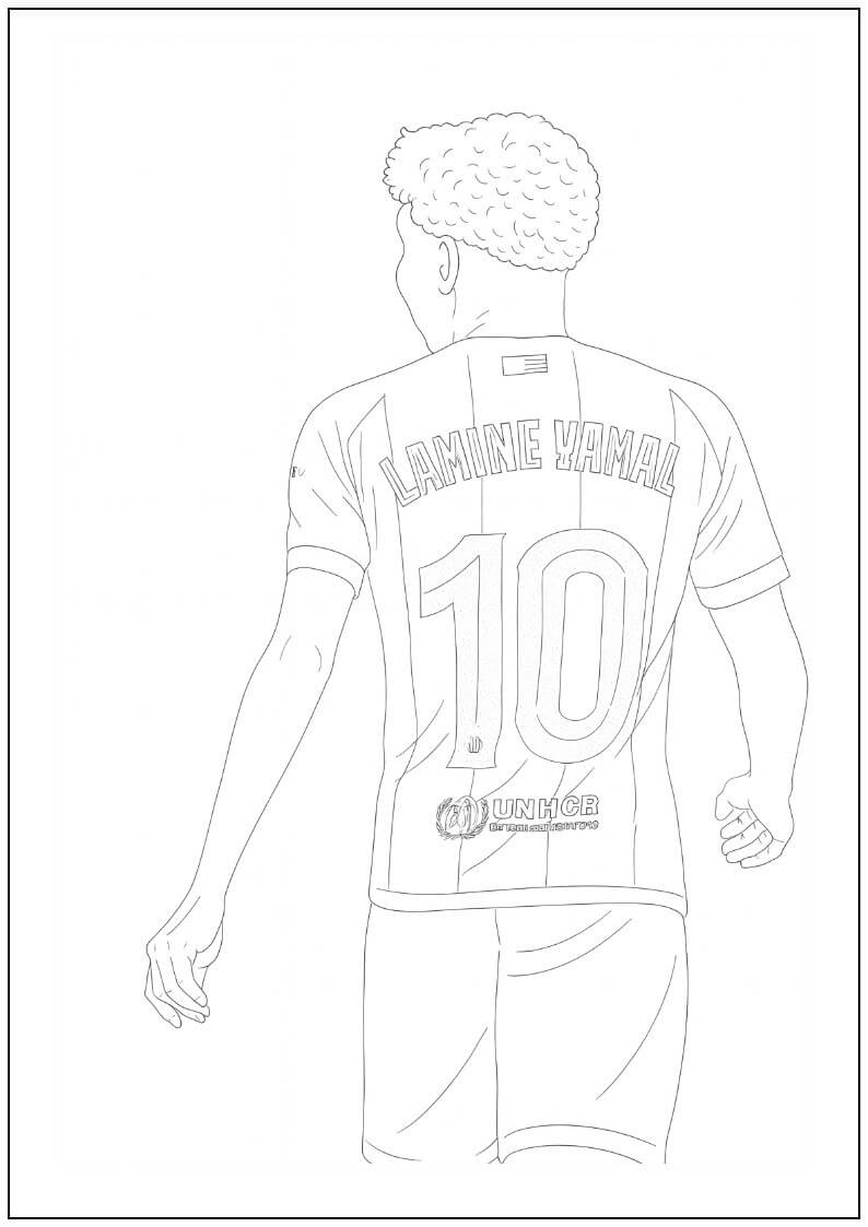 Desenho de Lamine Yamal para imprimir