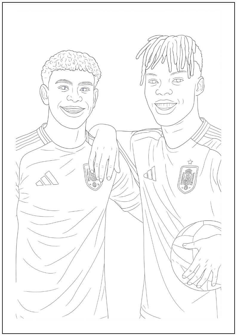 Desenho de Lamine Yamal para imprimir