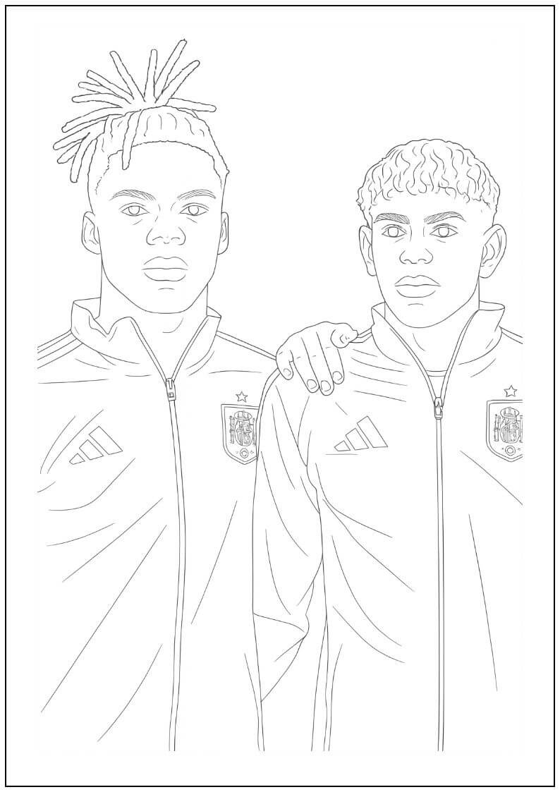 Desenho de Lamine Yamal para imprimir