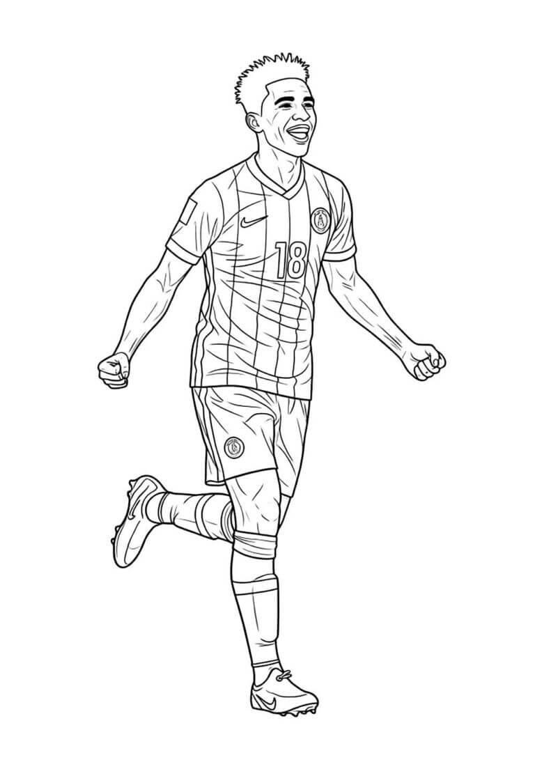 Desenho de Lamine Yamal para imprimir