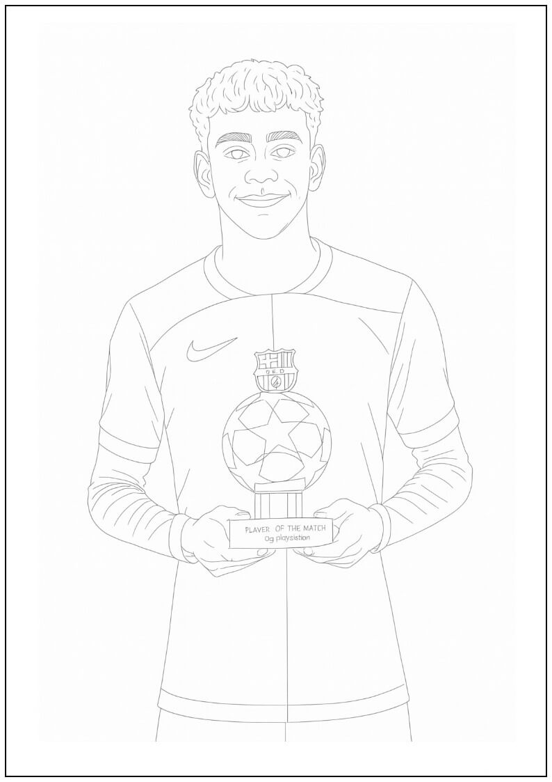 Desenho de Lamine Yamal para imprimir