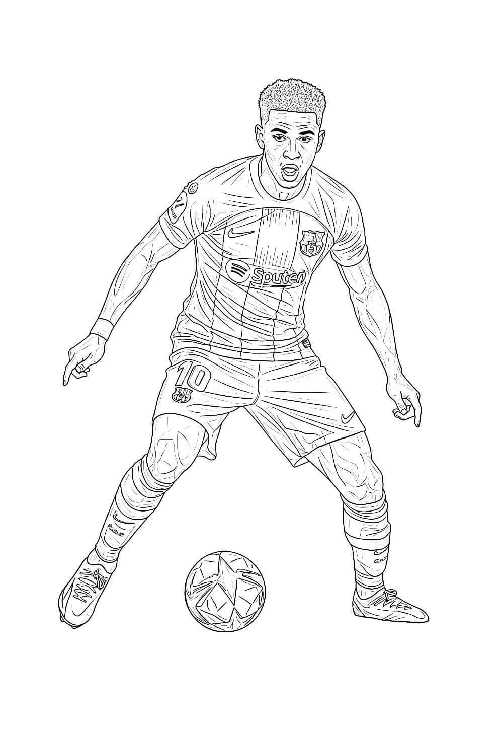 Desenho de Lamine Yamal para imprimir